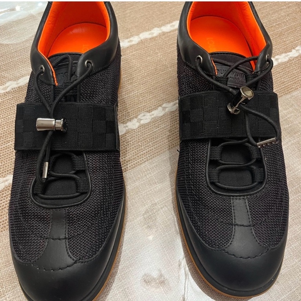 Louis Vuitton Black and Orange Sneakers
